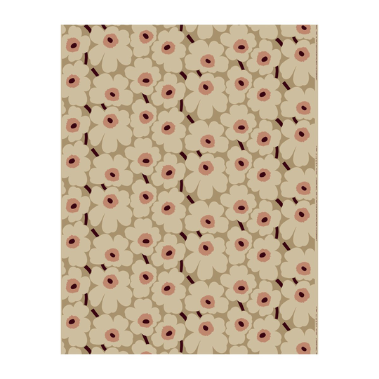 Marimekko Pieni Unikko -kangas beige-cotton-vaaleanpunainen