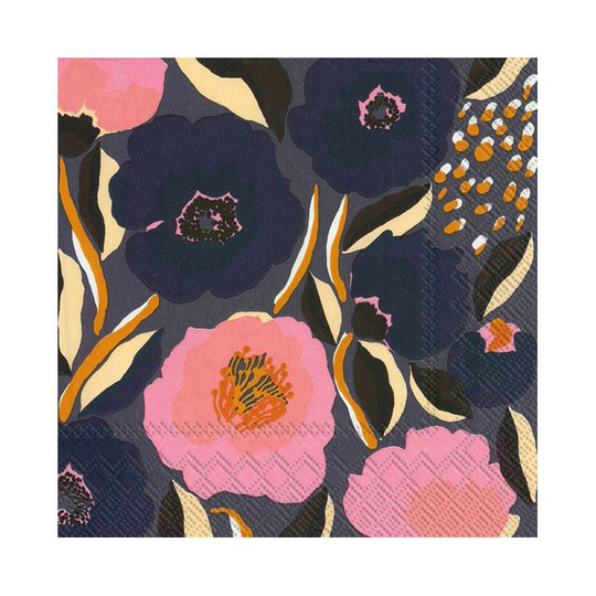 Marimekko Rosarium servietti 33x33 cm 20-pakkaus Sininen