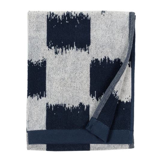 Marimekko Ostjakki käsipyyhe dark blue-off white 50x70 cm