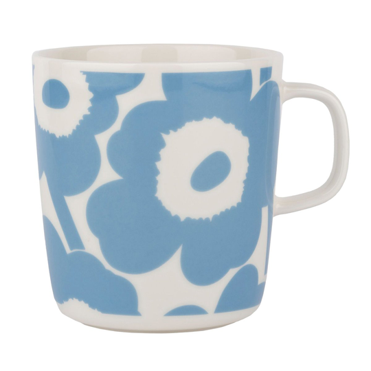 Marimekko Unikko teemuki 4 dl White-sky blue