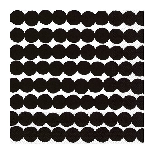 Marimekko Räsymatto servietti 33x33 cm 20-pakkaus Musta