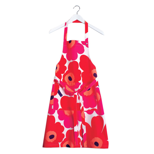 Marimekko Pieni Unikko esiliina Punainen-valkoinen