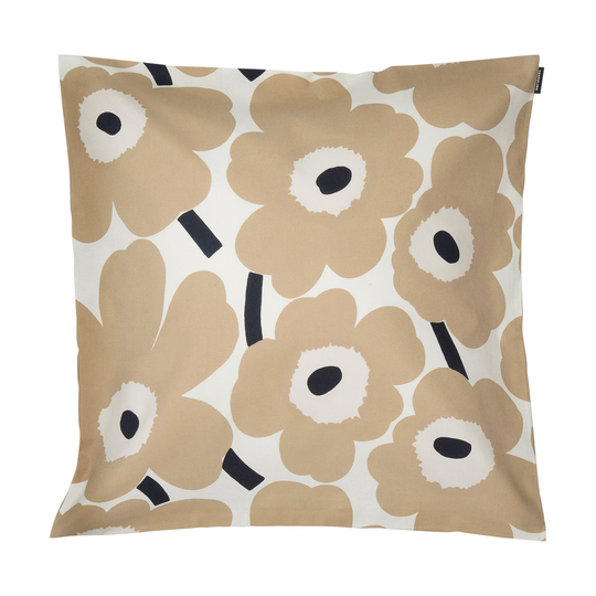 Marimekko Pieni Unikko -tyynynpäällinen 50 x 50 cm Off white-beige-tummansininen