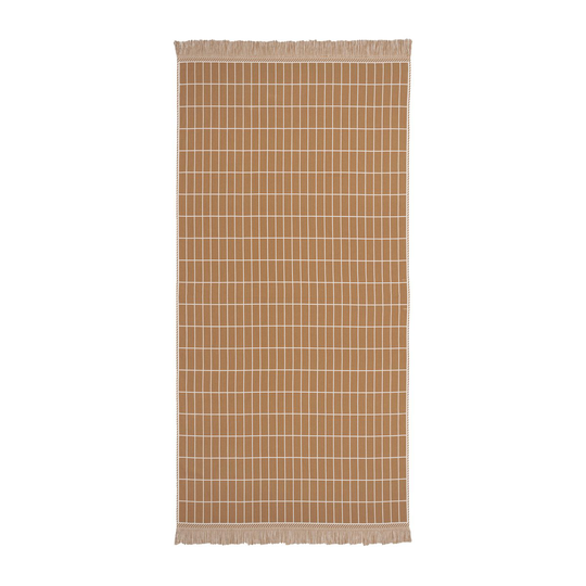 Marimekko Pieni Tiiliskivi Hamam -pyyhe 70 x 150 cm Off white-ruskea