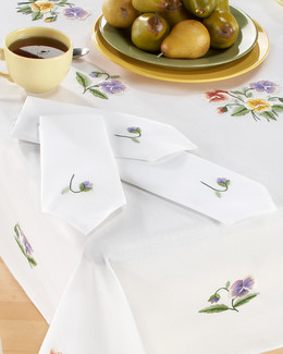 Kirjontapakkaus Servetit Tarhaorvokkeja 4-pak