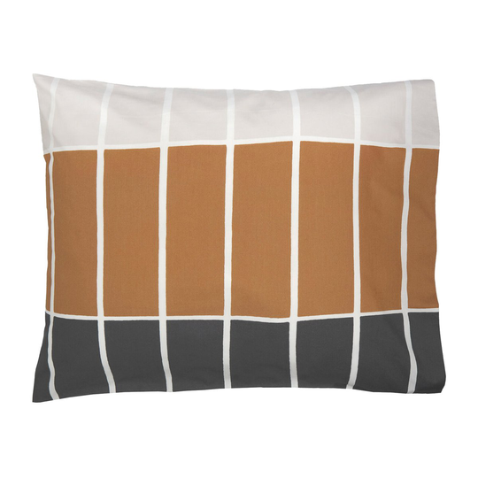 Marimekko Tiiliskivi tyynyliina 50x60 cm Tummanruskea-beige-charcoal