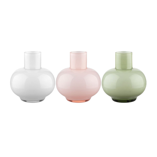 Marimekko Mini maljakko 3 osaa Oliivi-valkoinen-vaaleanpunainen