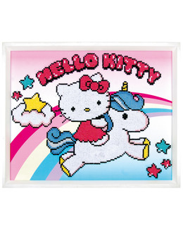 Diamond Painting Hello Kitty yksisarvisen päällä