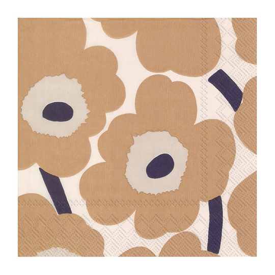 Marimekko Unikko servietti 33x33 cm 20-pakkaus Cream linen