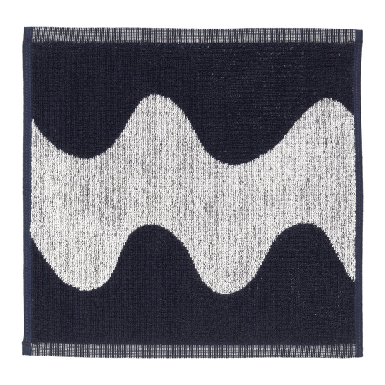 Marimekko Lokki pyyhe tummansininen-valkoinen 30x30 cm