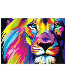 Diamond painting Sateenkaarileijona