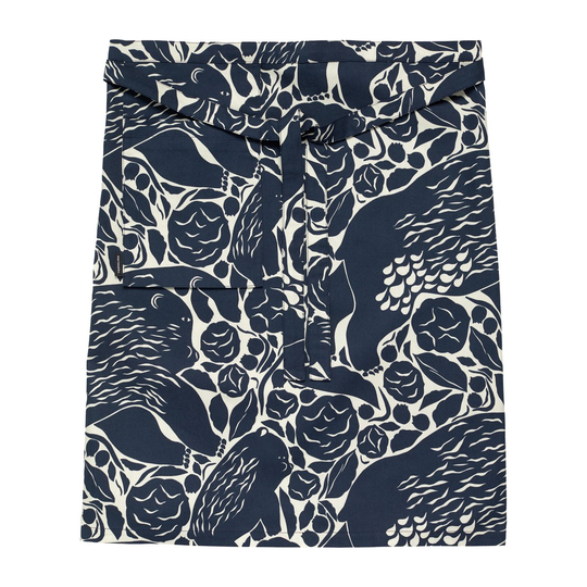 Marimekko Pieni Karhuemo esiliina Vaaleanbeige-Tummansininen