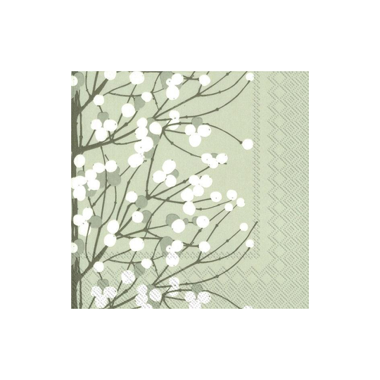 Marimekko Lumimarja servietti 33x33 cm 20-pakkaus Harmaa