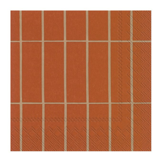 Marimekko Tiiliskivi Raita lautasliina 20-pack Copper linen
