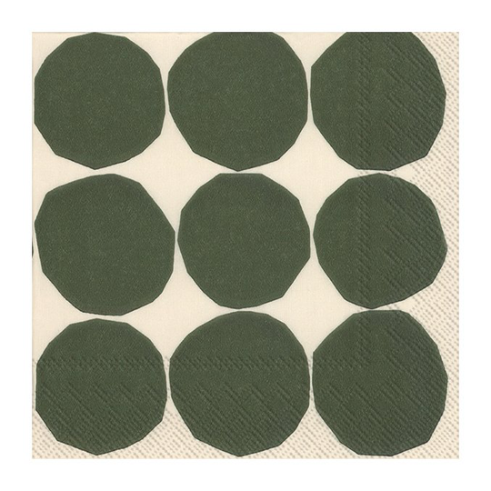 Marimekko Kivet servietti 33x33 cm 20-pakkaus Vihreä-valkoinen