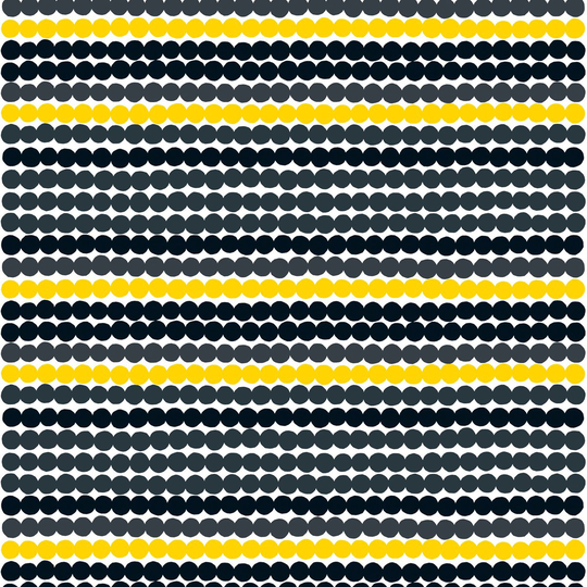 Marimekko Räsymatto kangas keltainen-musta