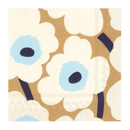 Marimekko Unikko servietti 33x33 cm 20-pakkaus Cream gold