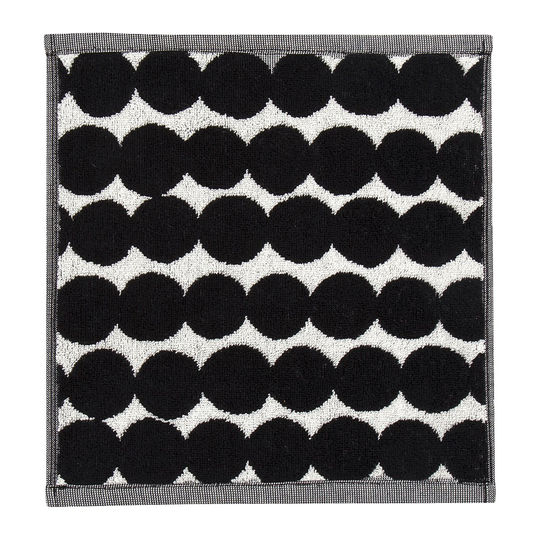 Marimekko Räsymatto pyyheliina musta Minikäsipyyhe 30x30 cm