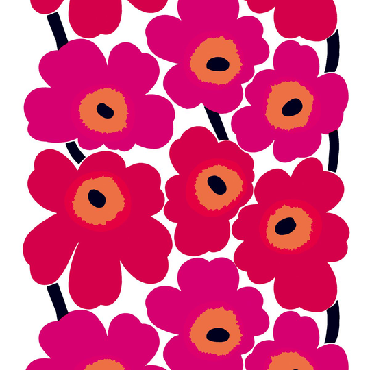 Marimekko Unikko kangas punainen
