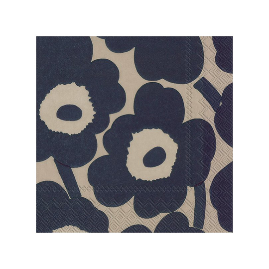 Marimekko Unikko servietti 33x33 cm 20-pakkaus Linen-blue