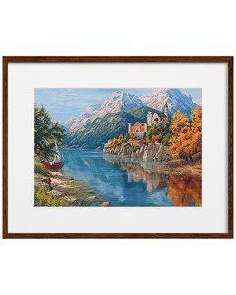 Diamond painting Vuorten keskellä