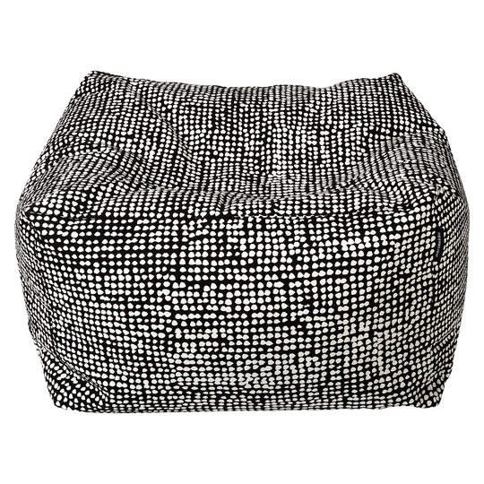 Marimekko Orkanen Puffi istuintyyny Harmaa-luonnonvalkoinen