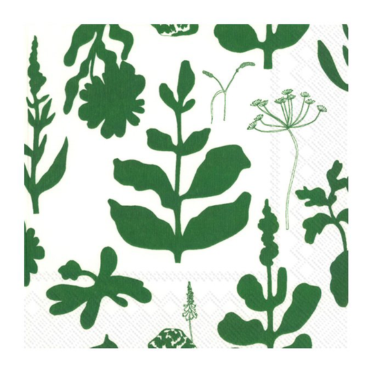 Marimekko Elokuun Varjot -servetti 33 x 33 cm 20-pakkaus Vihreä