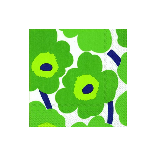 Marimekko Unikko servietti 33x33 cm 20-pakkaus Vihreä