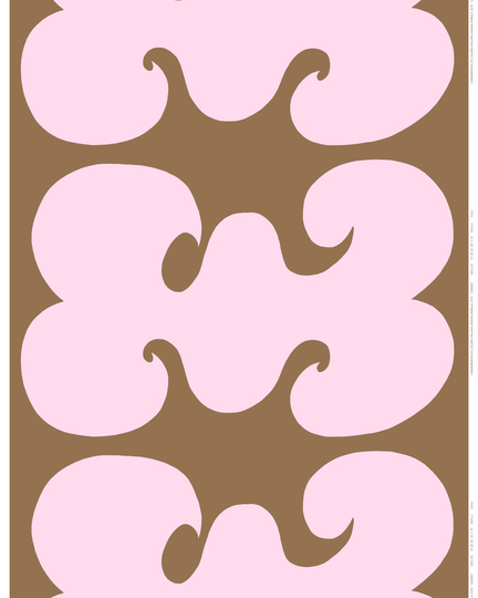 Marimekko Jokeri kangas Vaaleanpunainen-ruskea