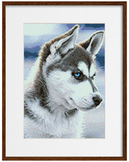 Diamond painting Lumikoira
