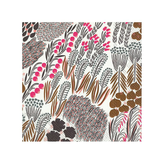 Marimekko Pieni Letto -servetti 33x33 cm 20-pakkaus Brown