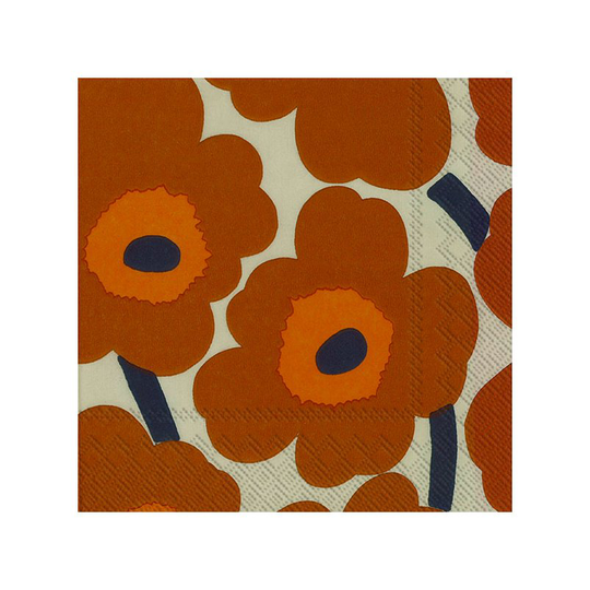 Marimekko Unikko servietti 33x33 cm 20-pakkaus Terracotta