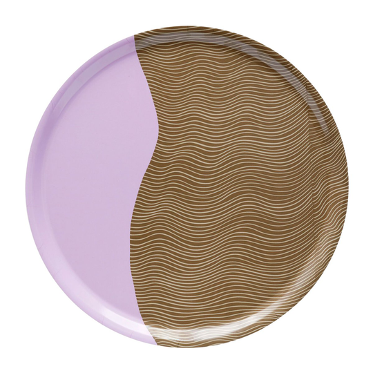 Marimekko Gabriel Näkki -tarjotin Ø 46 cm Vaaleanpunainen-ruskea