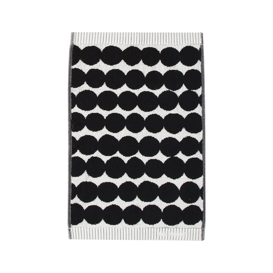 Marimekko Räsymatto pyyheliina musta vieraspyyhe 30x50 cm