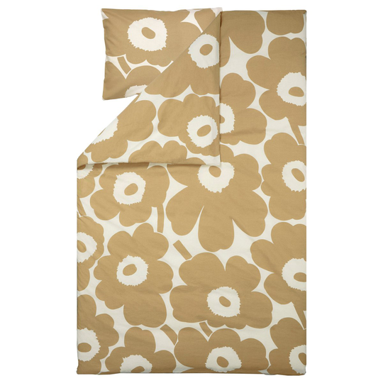 Marimekko Unikko pussilakana puuvilla-hamppu 150x210 cm Beige