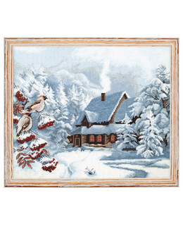 Kirjontapakkaus Taulu Lumipeite