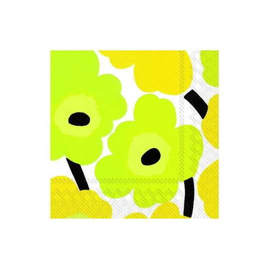 Marimekko Unikko servietti 33x33 cm 20-pakkaus Keltainen