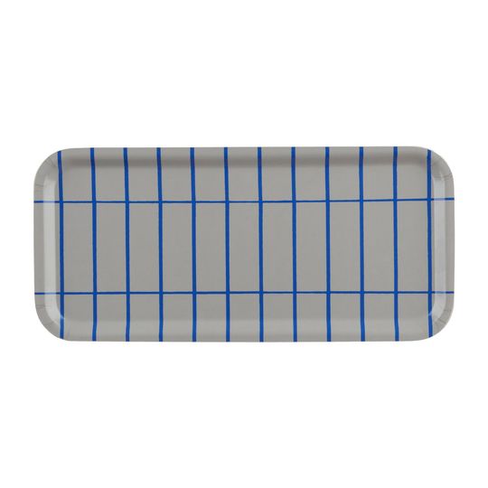Marimekko Tiiliskivi tarjotin 15x32 cm Clay-blue