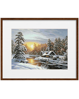 Diamond painting Talviaurinko