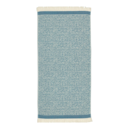 Marimekko Papajo käsipyyhe off white-turkoosi 50 x 100 cm
