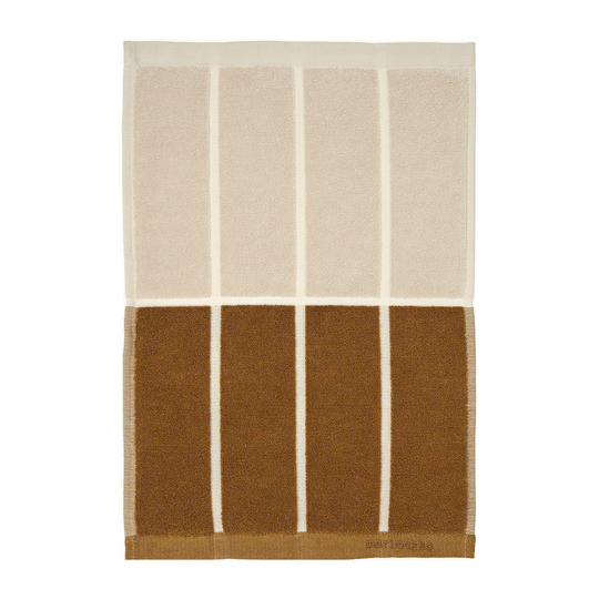 Marimekko Tiiliskivi pyyhe 30x50 cm Tummanharmaa-ruskea-beige