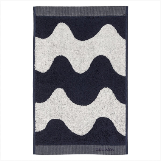 Marimekko Lokki pyyhe tummansininen-valkoinen 30x50 cm