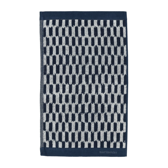 Marimekko Piekana käsipyyhe dark blue-off white 30x50 cm