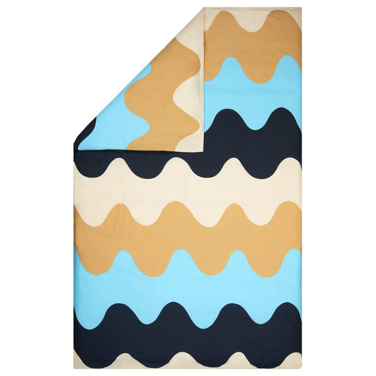 Marimekko Lokki pussilakana 150x210 cm Beige-Sininen
