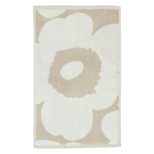 Marimekko Unikko pyyhe, beige-valkoinen 30x50 cm