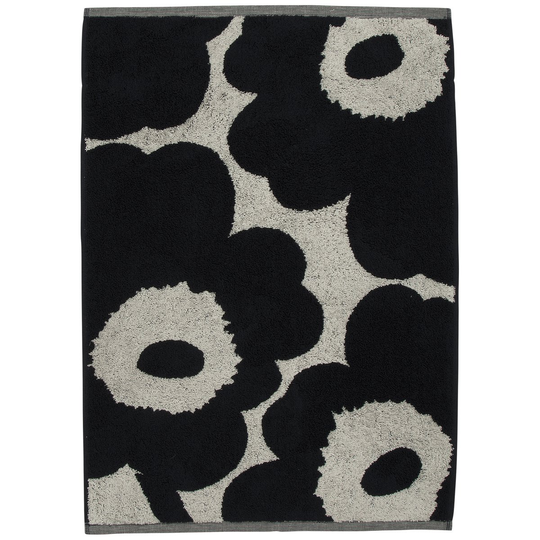 Marimekko Unikko käsipyyhe luonnonvalkoinen-tummansininen 50x70 cm