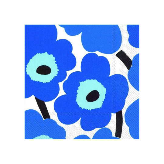Marimekko Unikko servietti 40x40 cm 20-pakkaus Sininen