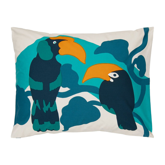 Marimekko Pepe tyynyliina 50 x 60 cm Beige-turkoosi-sininen