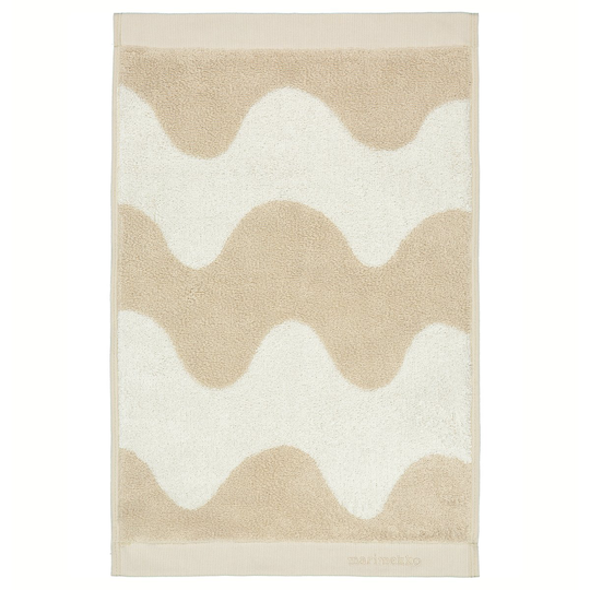 Marimekko Lokki pyyhe beige-valkoinen 30x50 cm