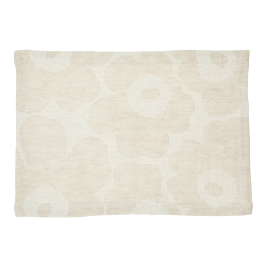 Marimekko Pieni Unikko pöytätabletti pellava Beige-valkoinen-musta